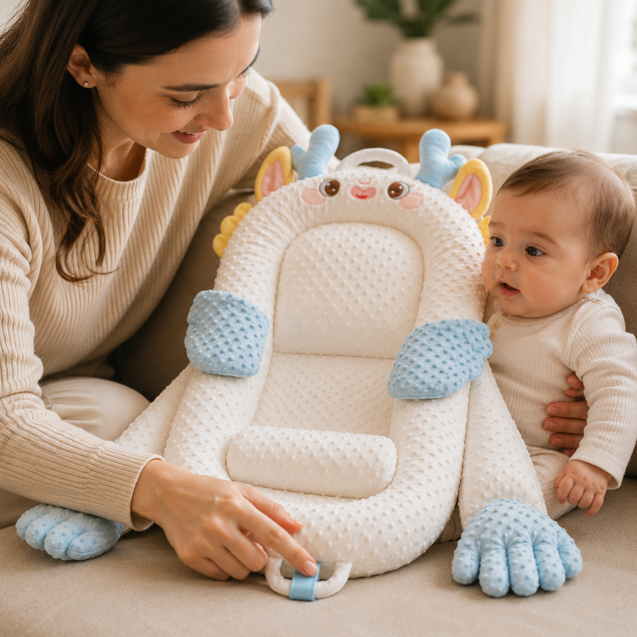 Cuibul Bebelyn™ - Coșuleț multifuncțional cu atingere ritmicǎ