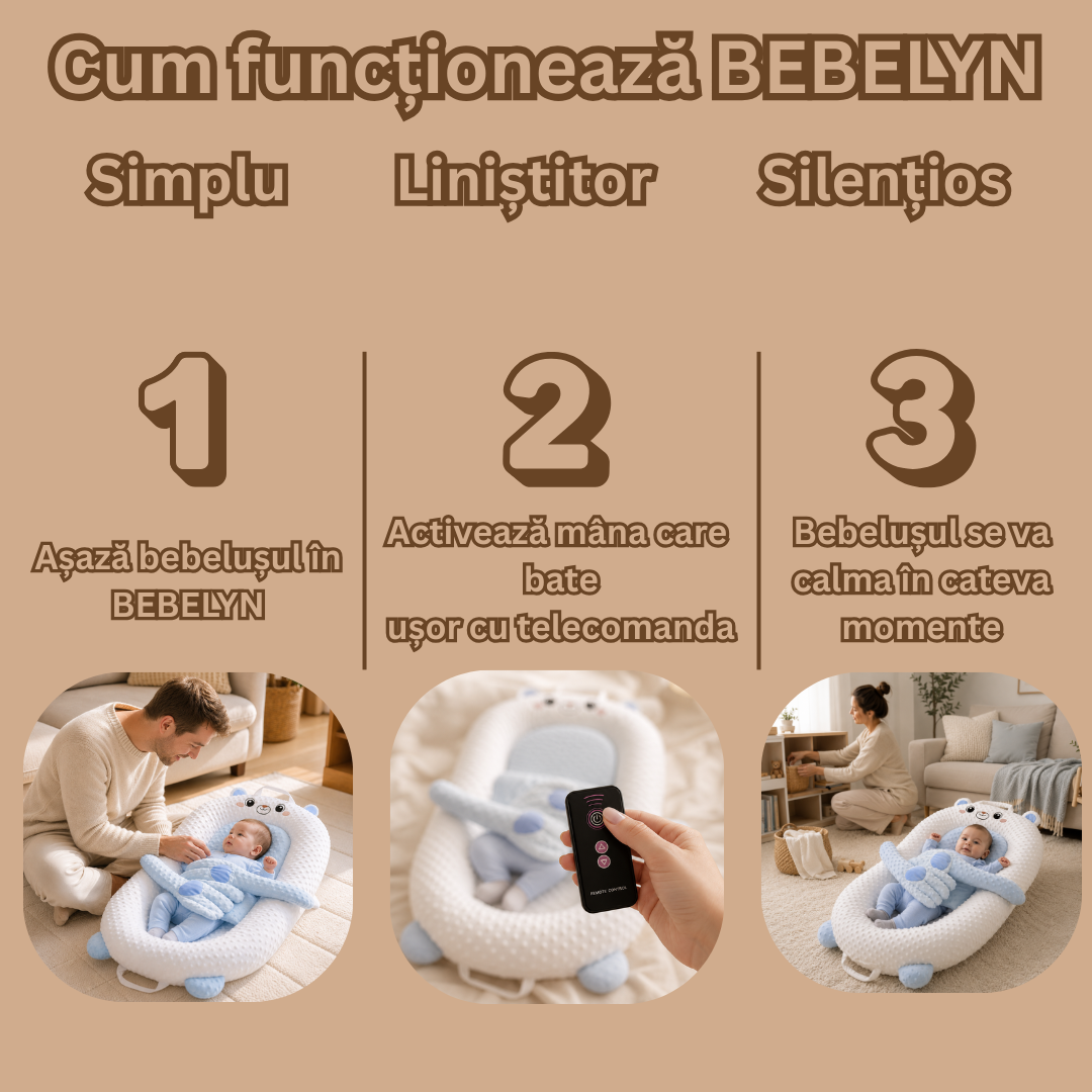 Cuibul Bebelyn™ - Coșuleț multifuncțional cu atingere ritmicǎ